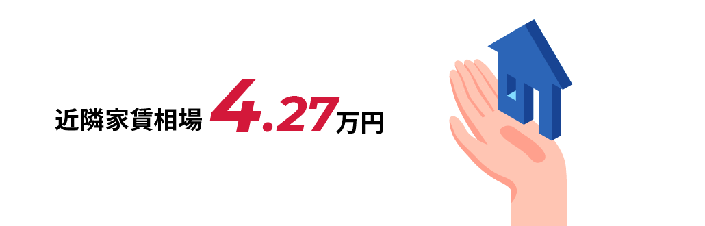近隣家賃相場 4.27万円